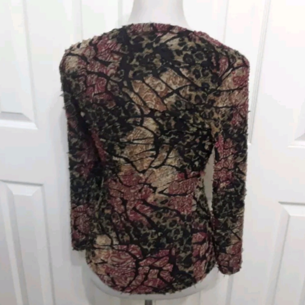Therapy Barbara Gerwit Red Black Tattered Top - Picture 3 of 4